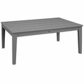 Polywood Newport 28'' x 42'' Slate Grey Coffee Table 633CT2842GY